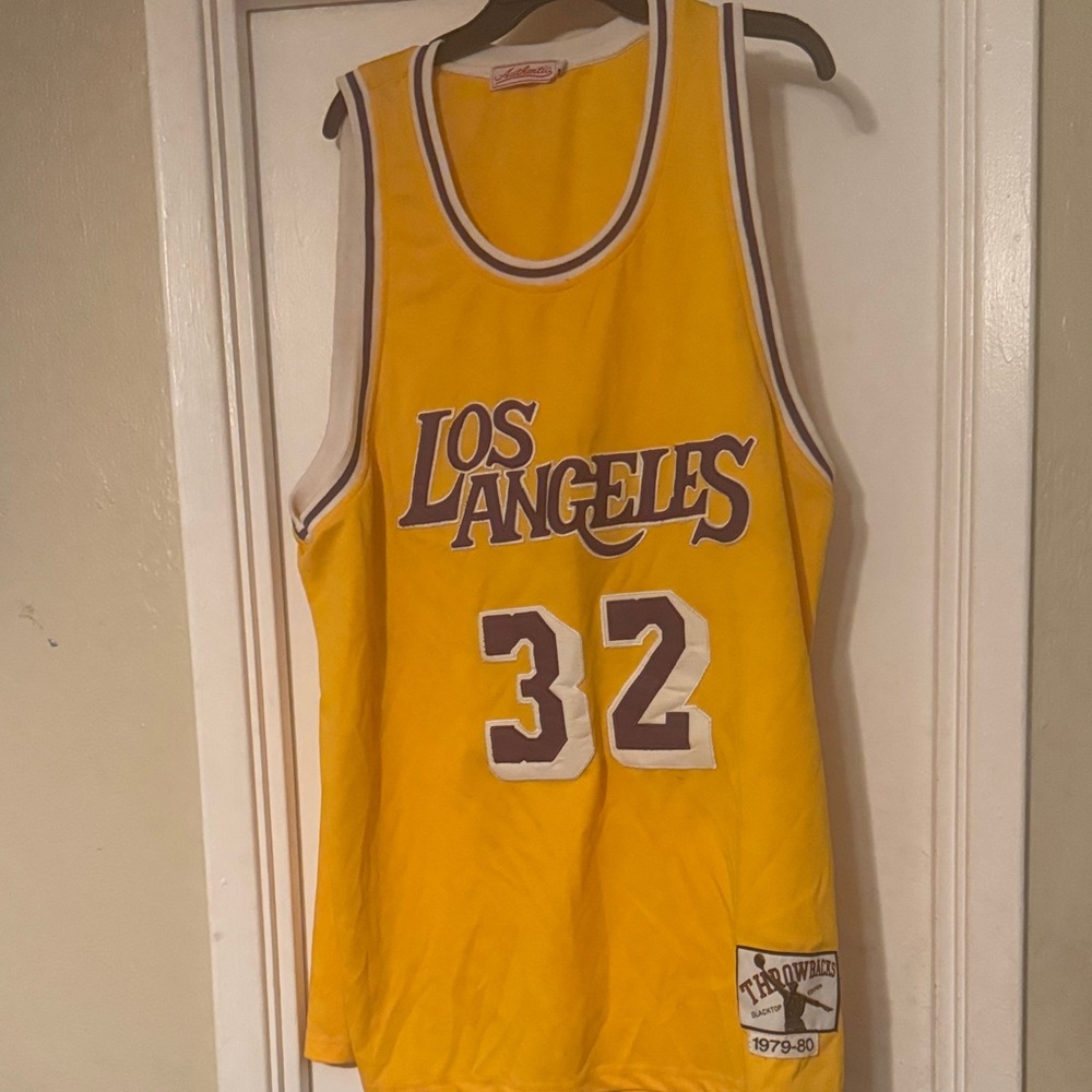 Authentic Original Vintage Style Los Angeles Yellow Basketball Jersey